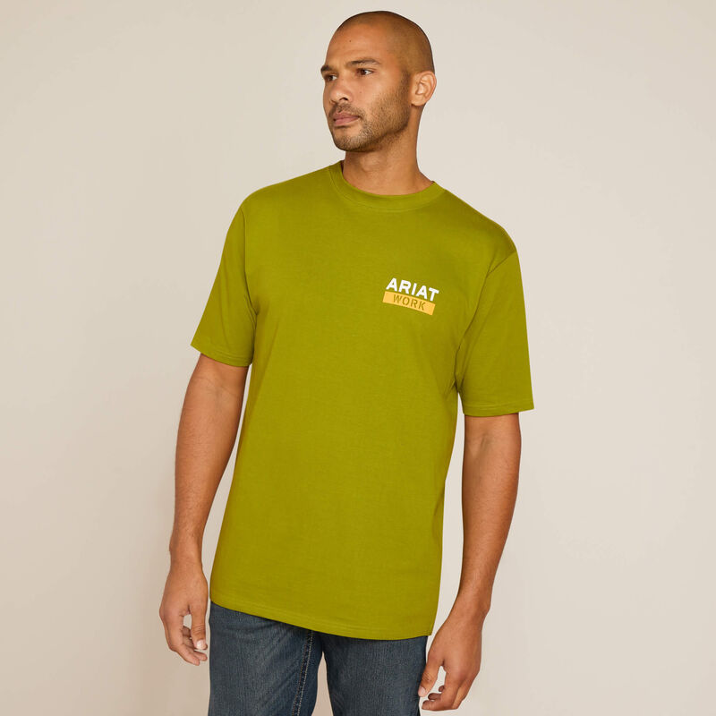 Ariat Men's Rebar Cotton Strong Roughneck T-Shirt - Going Green