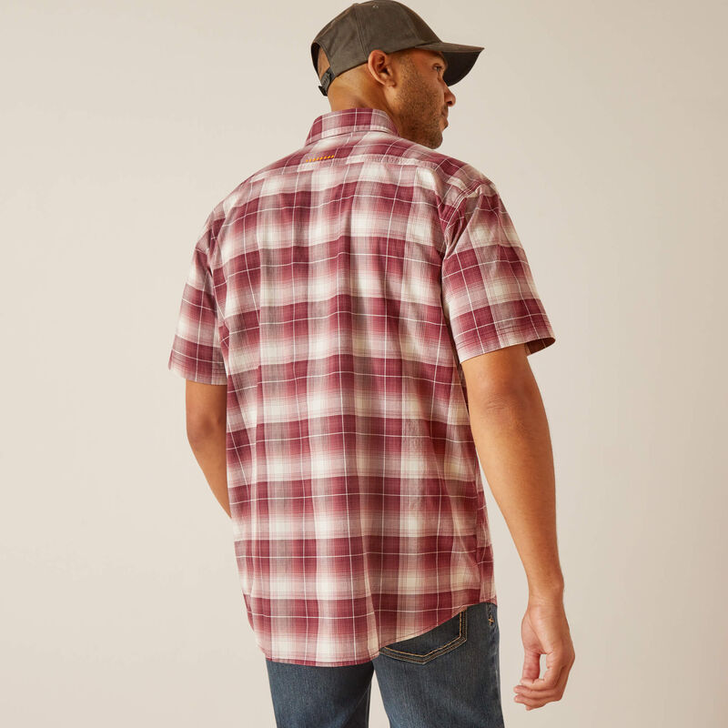 Ariat Men's Rebar Made Tough DuraStretch Work Shirt - Roan Rouge Plaid