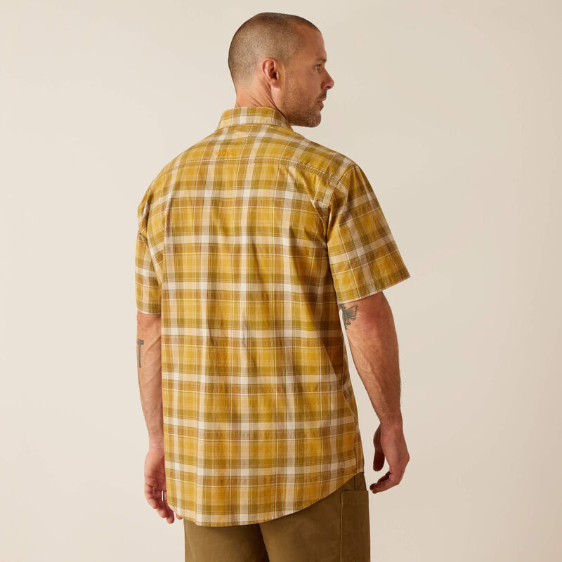 Ariat Men's Rebar Made Tough DuraStretch Work Shirt - Dried Tobacco Plaid