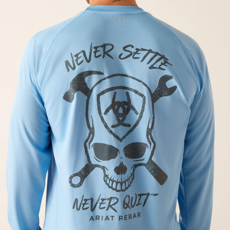 Ariat Men's Rebar Heat Fighter Jolly Wrencher T-Shirt - Stratosphere Blue