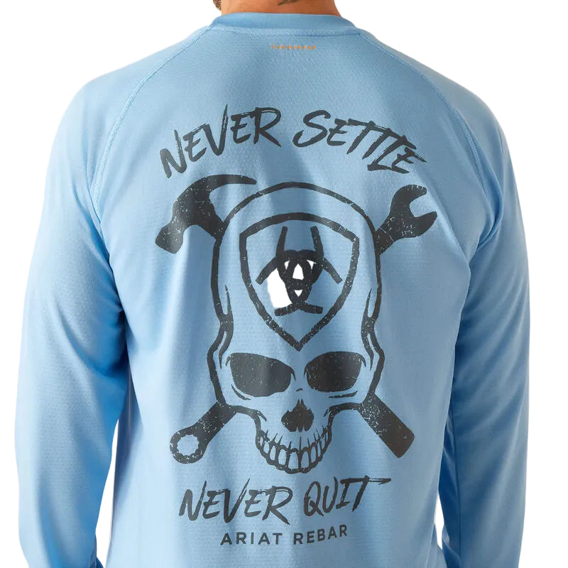 Ariat Men's Rebar Heat Fighter Jolly Wrencher T-Shirt - Stratosphere Blue