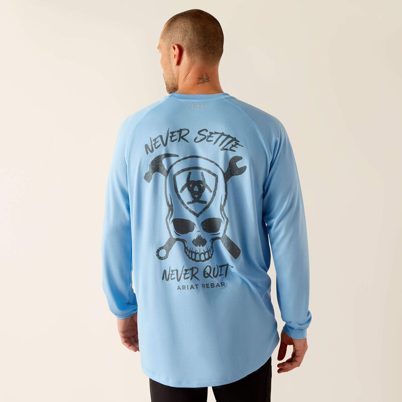 Ariat Men's Rebar Heat Fighter Jolly Wrencher T-Shirt - Stratosphere Blue