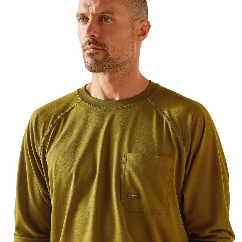 Ariat Men's Rebar Heat Fighter Jolly Wrencher Shirt - Lichen