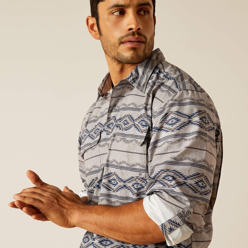 Ariat Men's VentTEK Outbound Classic Fit Long Sleeve Shirt - Moon Mist