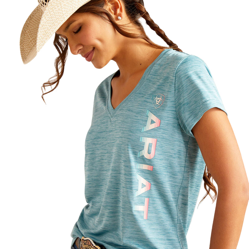 Ariat Women's Laguna Logo Baselayer Shirt - Brittany Blue