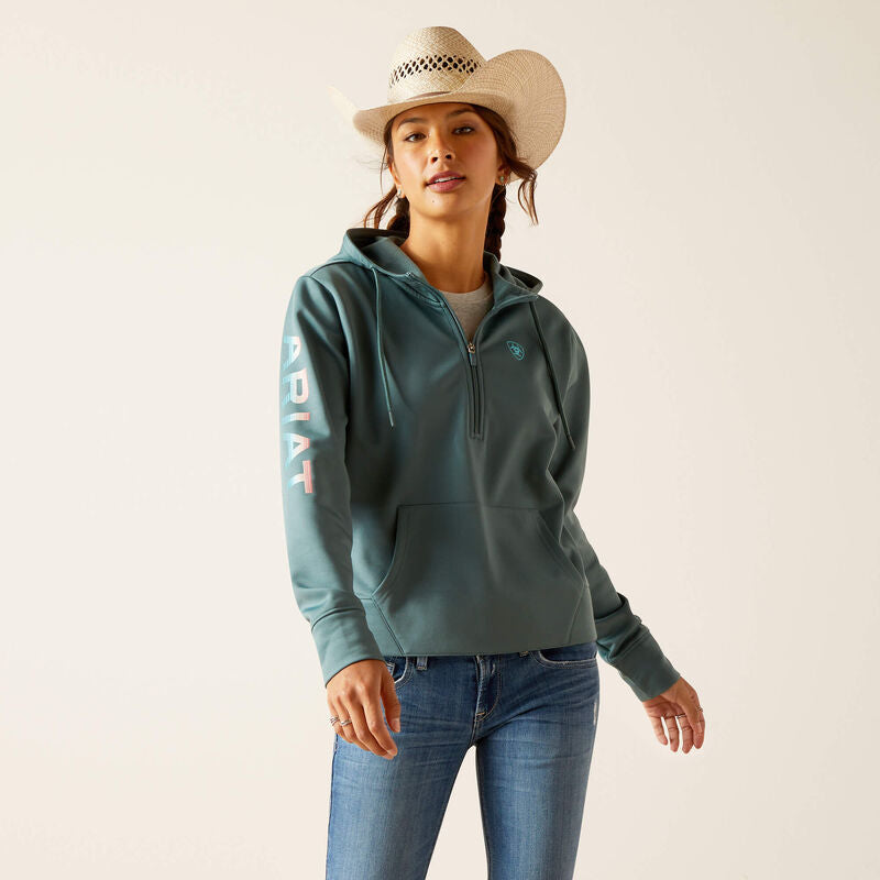 Ariat Women's TEK 1/2 Zip Hoodie - North Atlantic