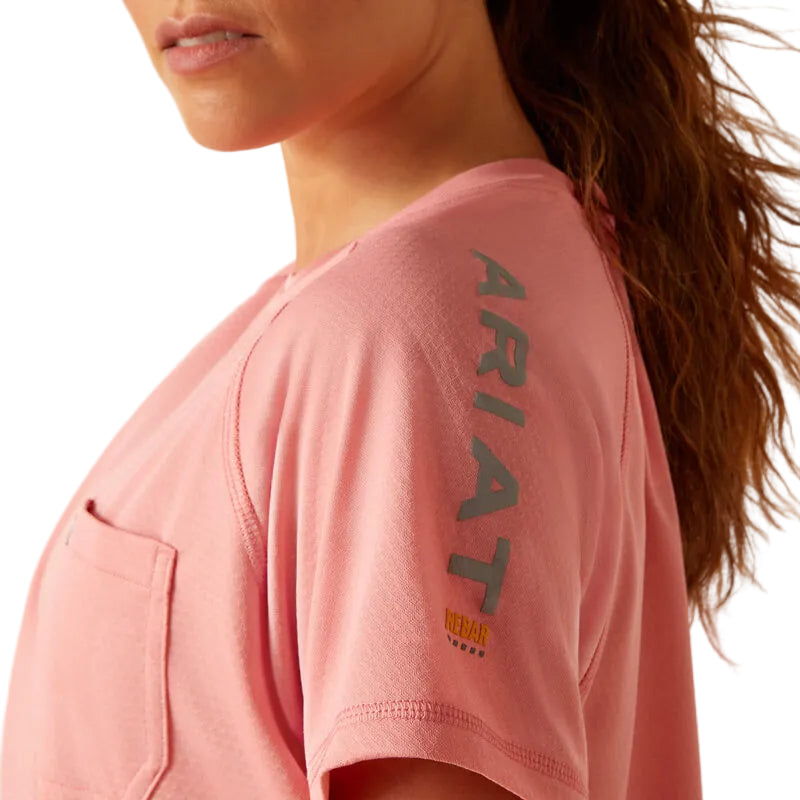 Ariat Men's Rebar Heat Fighter T-Shirt - Mauveglow Sharkskin