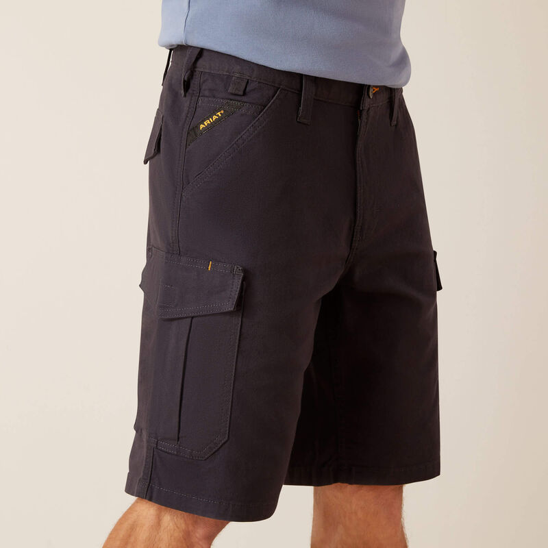 Ariat Men's Rebar DuraStretch Made Tough Cargo 11" Shorts - Charcoal