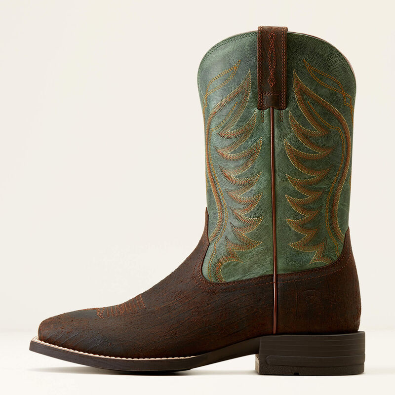 **Ariat Men's Amos Cowboy Boots - Rockweed Brown/Surf Green - FINAL SALE