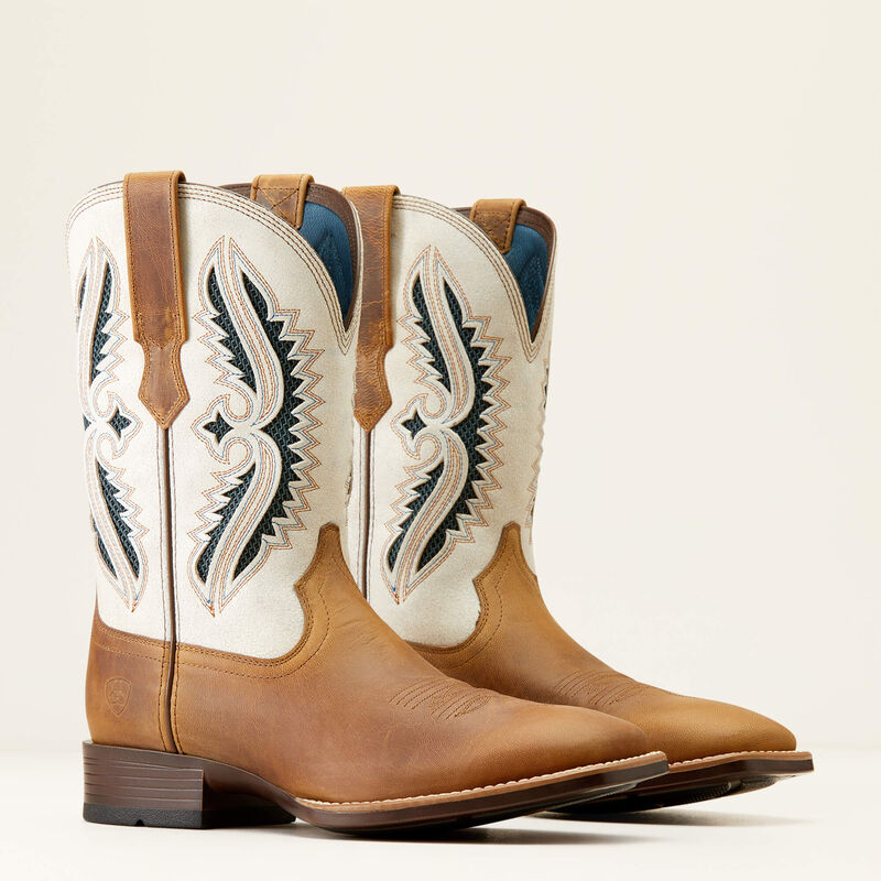 Ariat Men's Rowder VentTEK 360° Western Boots - Marbled Tan/White