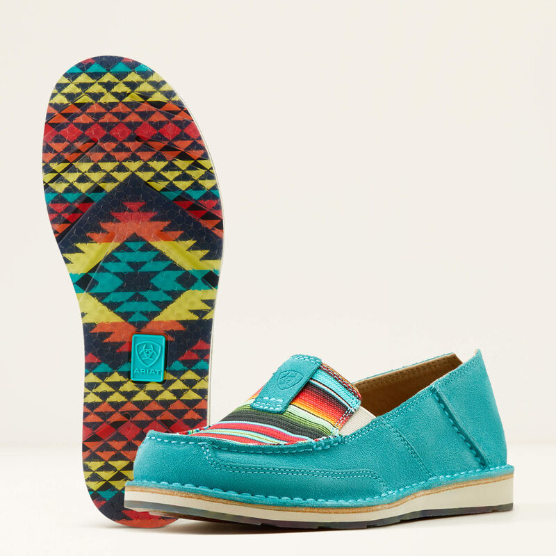 Ariat Women's Cruiser Shoes - Teal Suede/Striking Serape