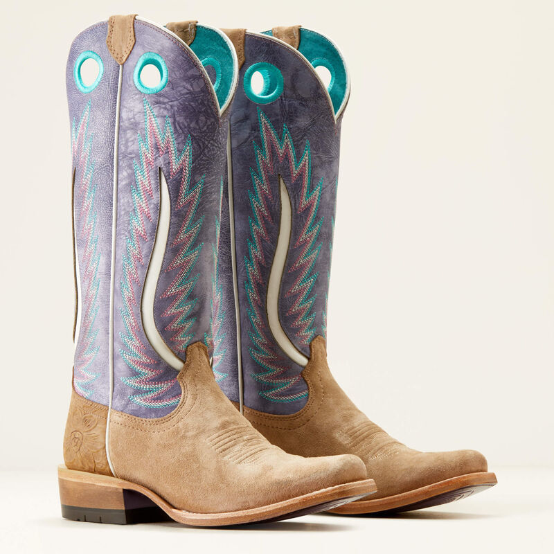 Ariat Women's Futurity Fort Worth Western Boots - Truly Taupe/Lavender Fields