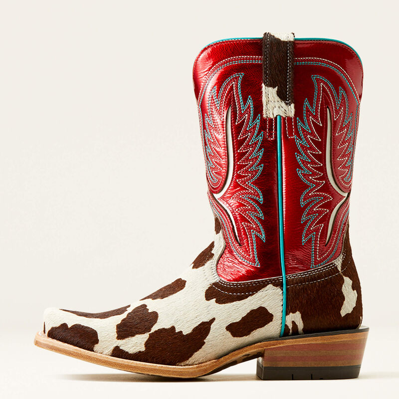 Ariat Women's Futurity Colt Western Boots - Cowtown Hair On/Ruby Red Patent