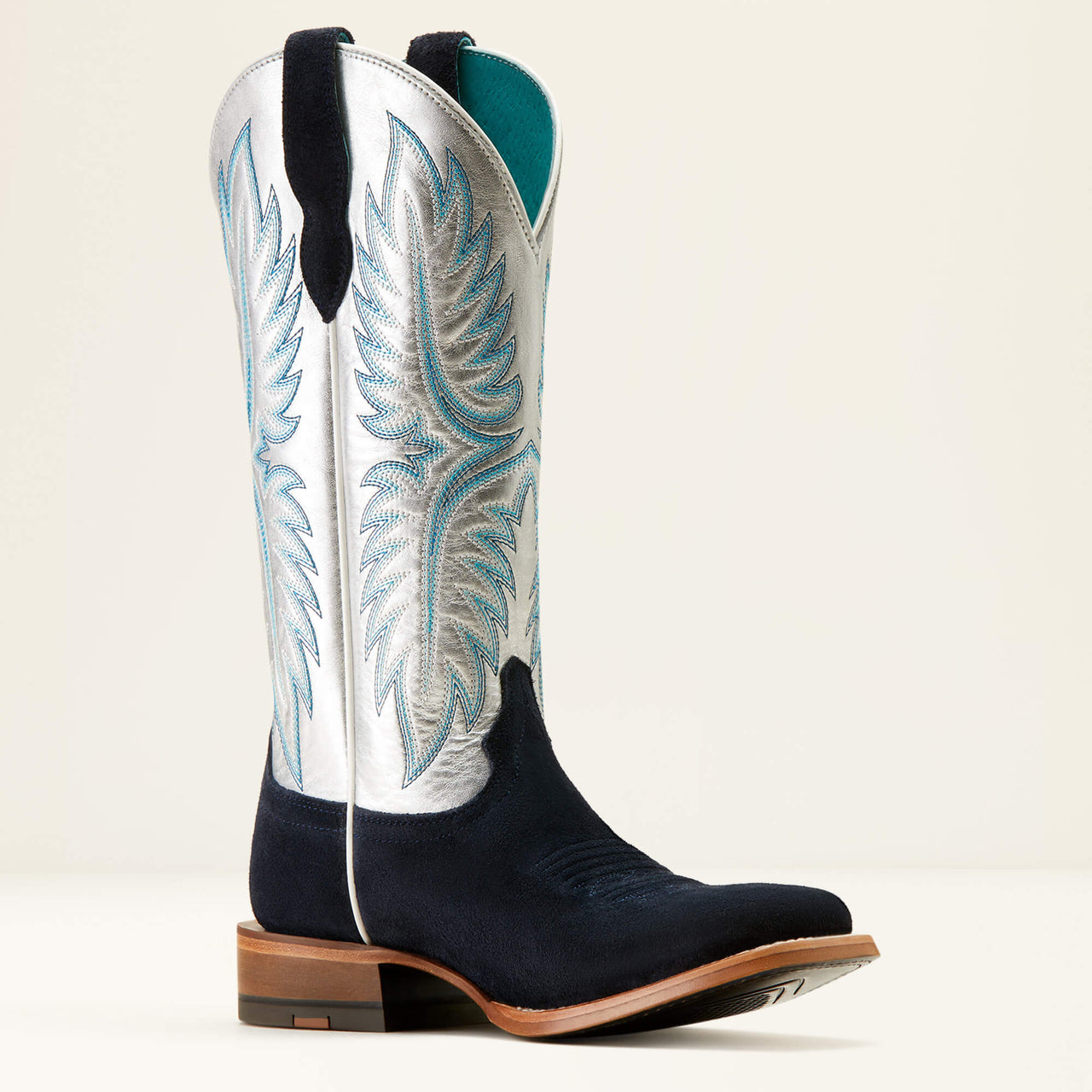 Ariat Women's Frontier Calamity Jane - Polo Blue Roughout/Electric Silver