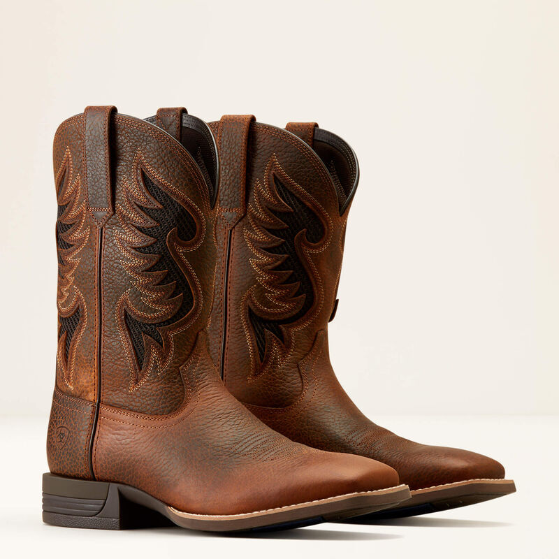 Ariat Men's Cowpuncher VentTEK Western Boots - Brown Oiled Rowdy