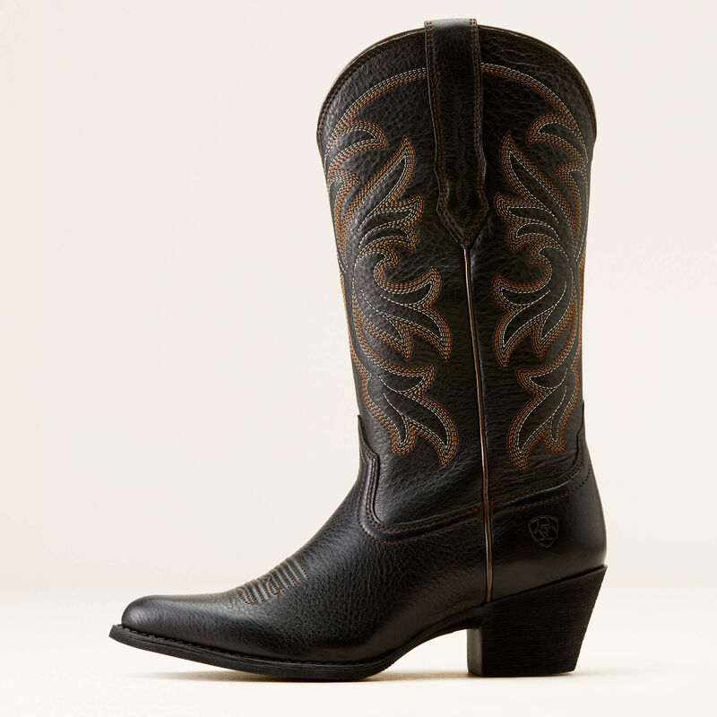 Ariat Women's Heritage J Toe Stretchfit Western Boots - Black Deertan