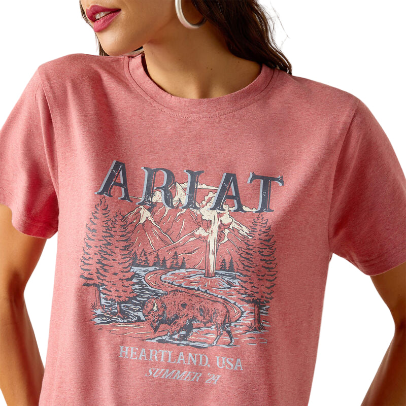 Ariat Women's Souvenir Short Sleeve T-Shirt - Garnet Heather