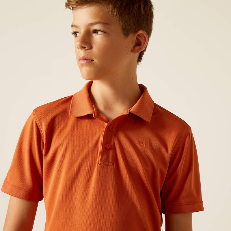 Ariat Boy's Tek Polo Short Sleeve Shirt - Foxes