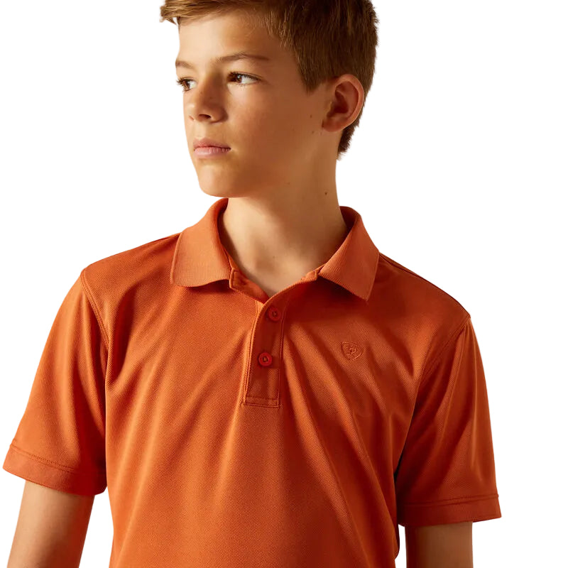 Ariat Boy's Tek Polo Short Sleeve Shirt - Foxes