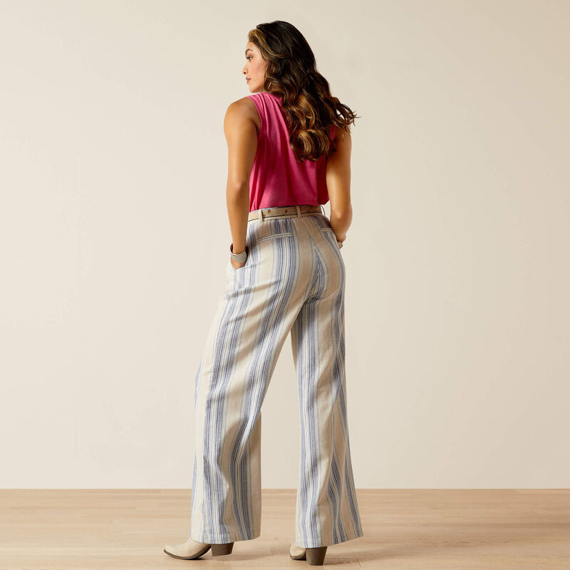 Butler Ladies Linen Striped Pants