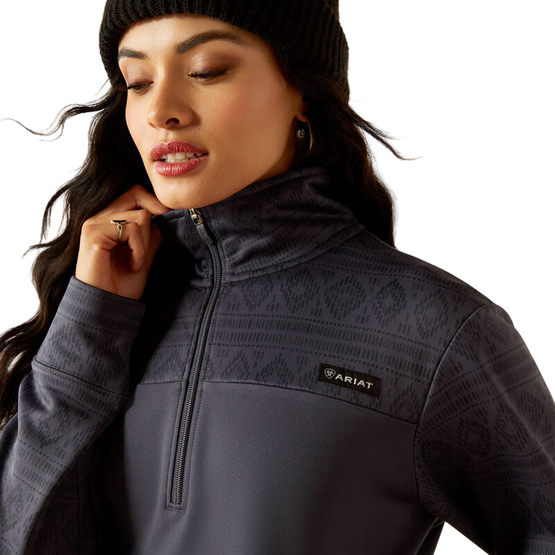 Ariat Women's TEK Fleece Partial Zip Sweatshirt - Southwest/Ombre Blue