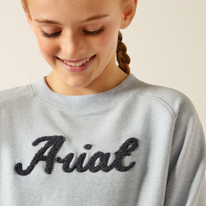 Ariat Girl's Benicia Sweatshirt - Cerulean Heather