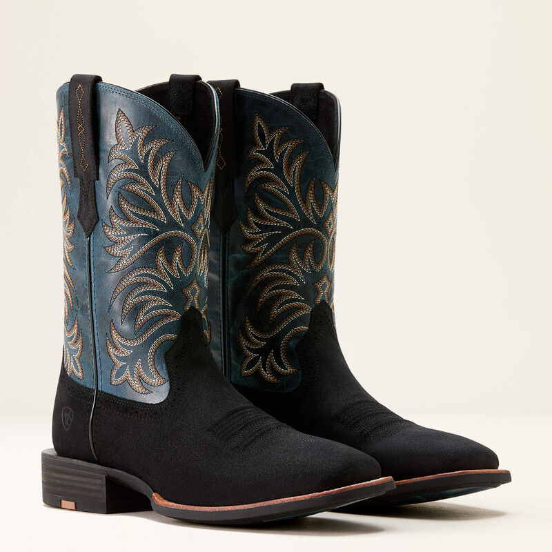 Ariat Men's Oakwood Western Boot - Black Suede