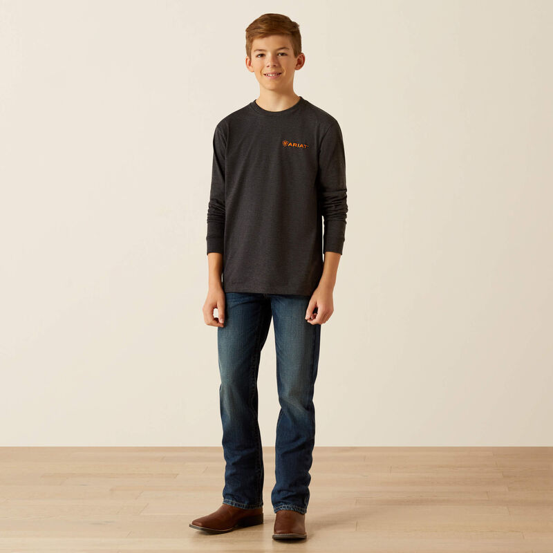 Ariat Boy's Wetlands Nature T-Shirt - Charcoal Heather