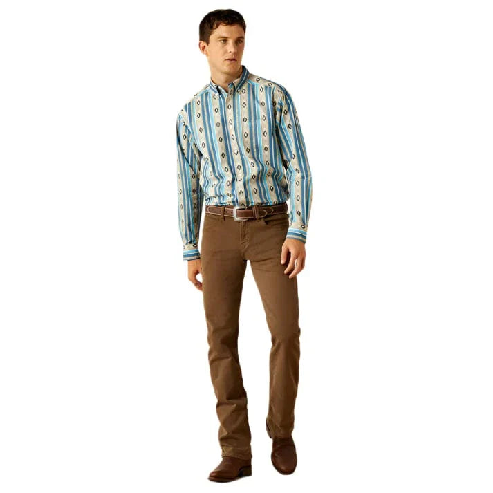 Ariat Men's Shiloh Long Sleeve Classic Fit Shirt - Khaki