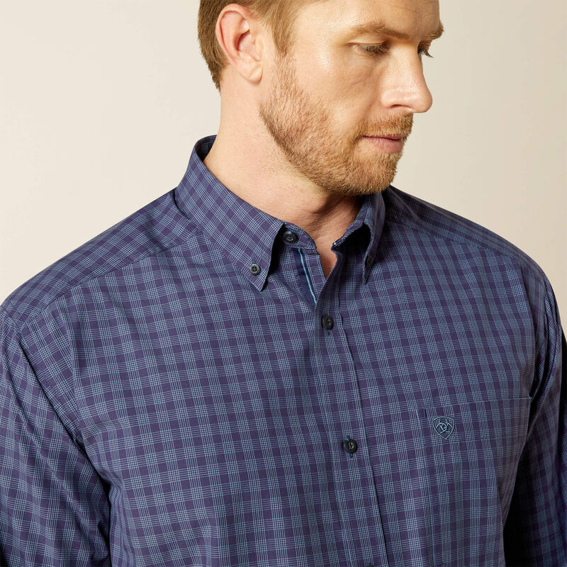 Ariat Men's Pro Series Tate Classic Fit Long Sleeve Shirt - Navy