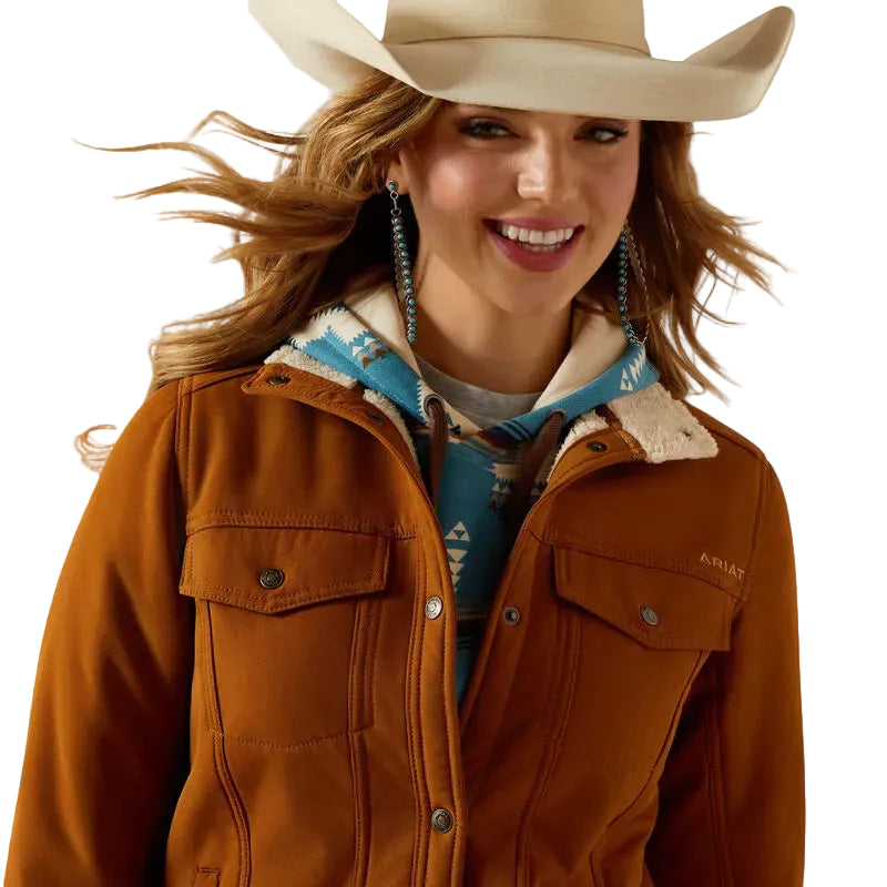 Ariat Women's Berber Back Softshell Jacket - Chestnut Horse - Irvine Tack & Western Wear