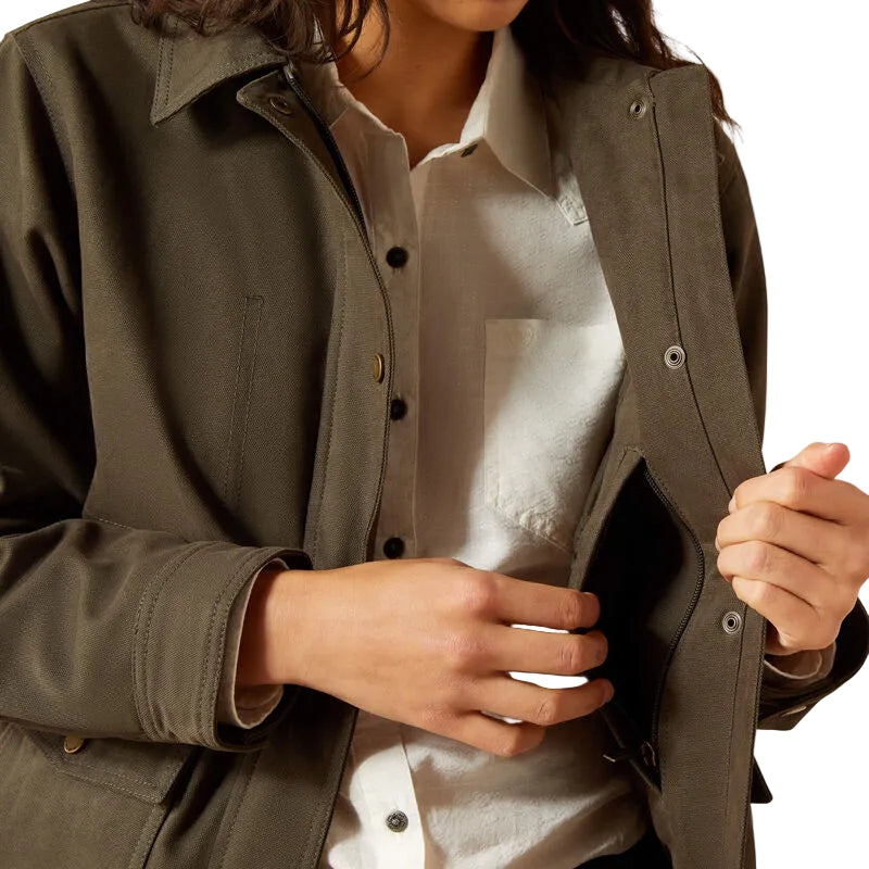 Ariat Women's Western Canvas Chore Jacket - Earth