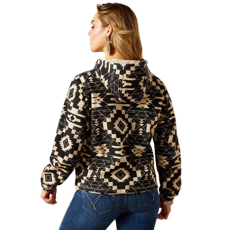 Ariat Women's Essential Long Sleeve Hoodie - Black Southwest Print