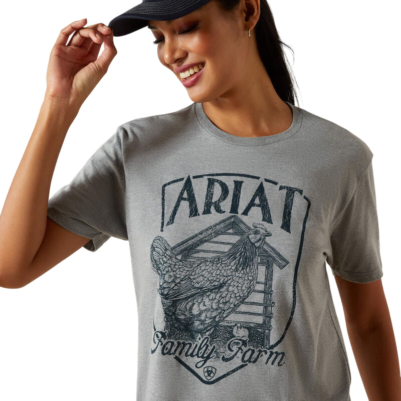 Ariat Women's Ariat Family Farm Tee Shirt - Iceberg