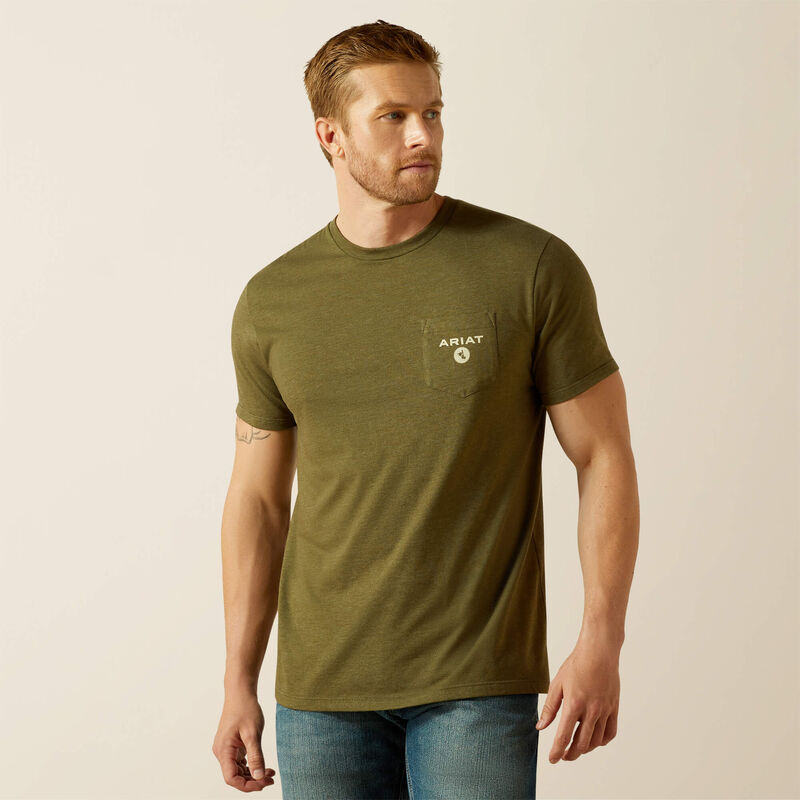 Ariat Men's Roped Diamond T-Shirt - Military Heather