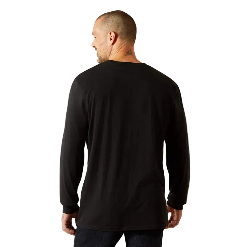 Ariat Men's Long Sleeve Clean Stripe Tee Shirt - Black