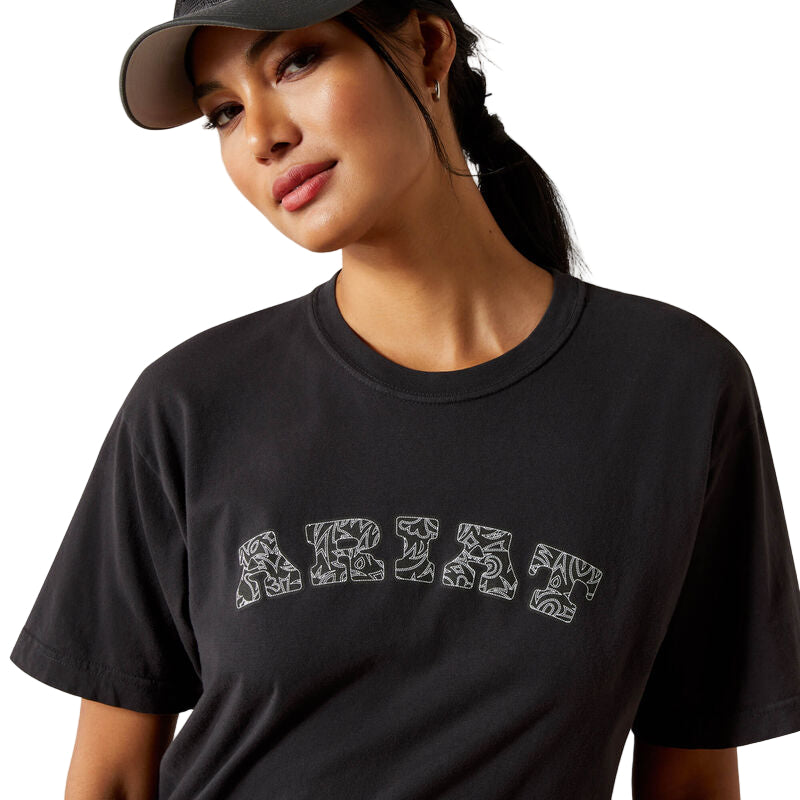 Ariat Women's Boot Stitch Logo Tee Shirt - Vintage Black