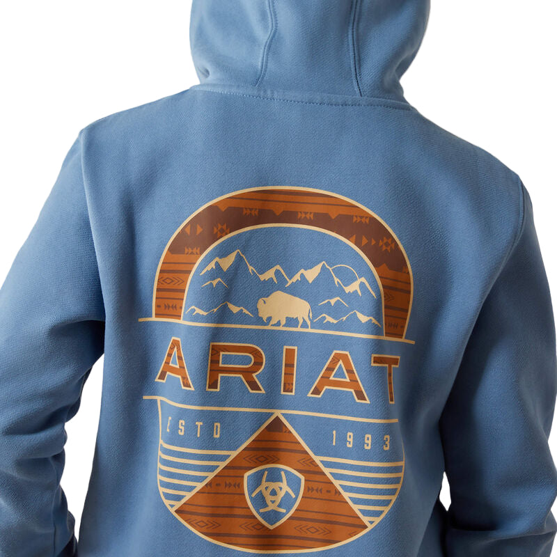 Ariat Boy's Sun Valley Circle Hoodie - Coronet Blue