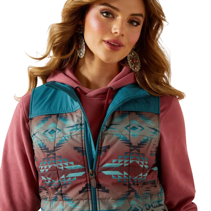 Ariat Women's Crius Insulated Vest - Dragonfly Inez Blanket Print - Irvine Tack & Western Wear