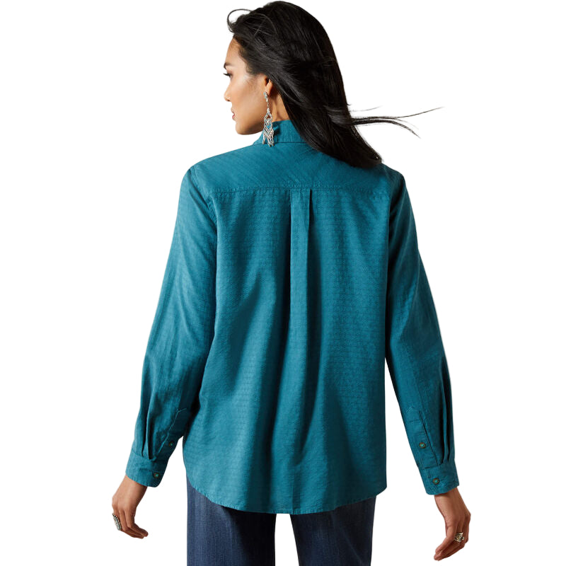 Ariat Ladies Long Sleeve Billie Jean Shirt - Dragonfly Dobby