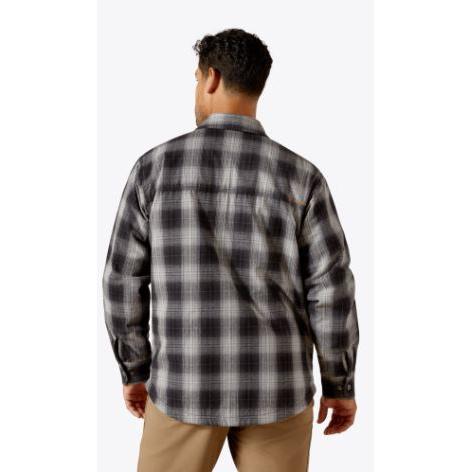 Ariat Men's Rebar Flannel Insulated Shirt Jacket - Black