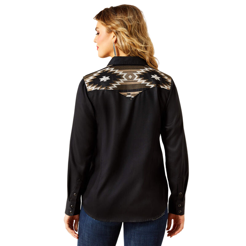 Ariat Women's Long Sleeve Dawn Western Shirt - Black