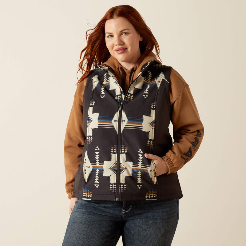Ariat Women's Logo Softshell Print Vest- Thornstone Print