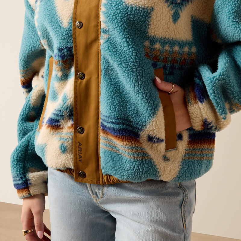 Ariat Women's Sherpa Blocked Jacket - Agave Southwest Print