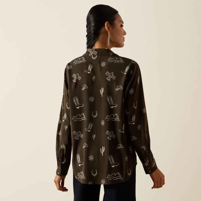 Ariat Women's Long Sleeve Homestyle Shirt- Layla Print
