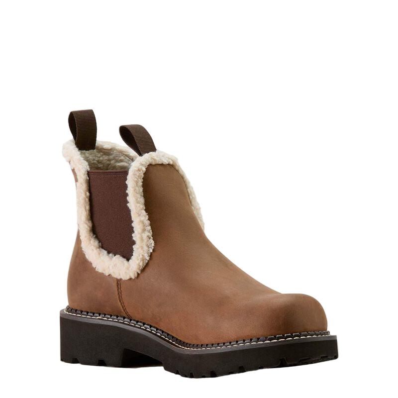 Ariat Women's Fatbaby Chelsea Western Boot- Distressed Brown Cream