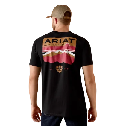Ariat Men's Highland Sundowner Classic Fit Short Sleeve Tee Shirt - Black