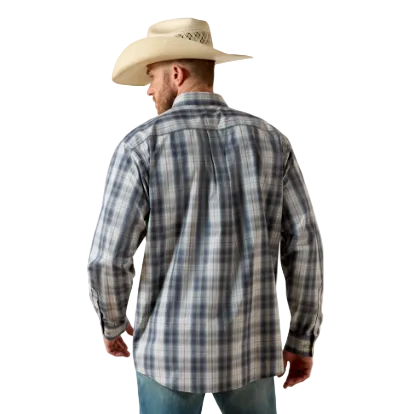 Ariat Men's Pro Series Paolo Classic Fit Long Sleeve Shirt - Ombre Blue Plaid