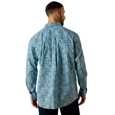Ariat Men's Phelps Classic Fit Long Sleeve Shirt - Blue Elixir Paisley Print