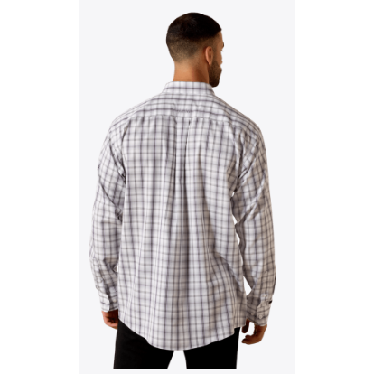 Ariat Men's WF Louie Long Sleeve Shirt - White Plaid - Irvine Tack & Western Wear